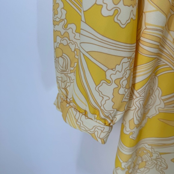 Derek Lam Crosby 10 Yellow Floral Mini Dress Women’s Small Size 2 - Picture 7 of 7
